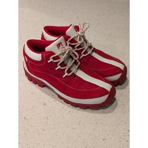 Vtg Karl Kani Mens 90's Rare Red White SLAM‎ Basketball Shoes Sneakers Size 12.5